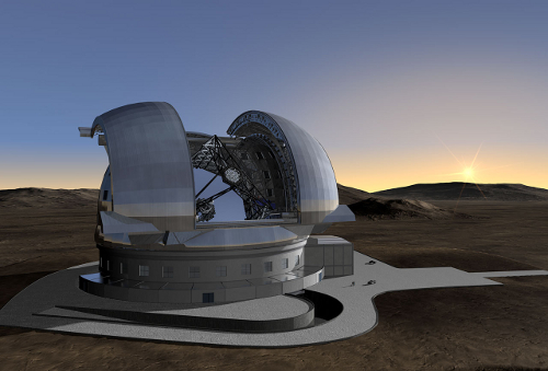 Vue d'artiste du futur ELT (extremely large telescope)