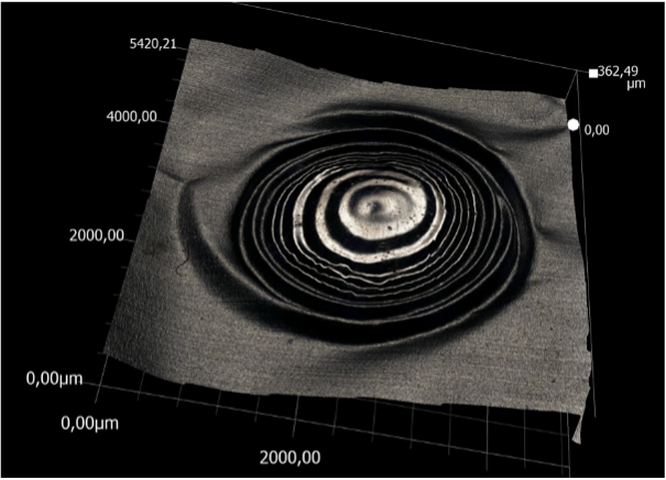 Figure complète en 3D scannée par le microscope