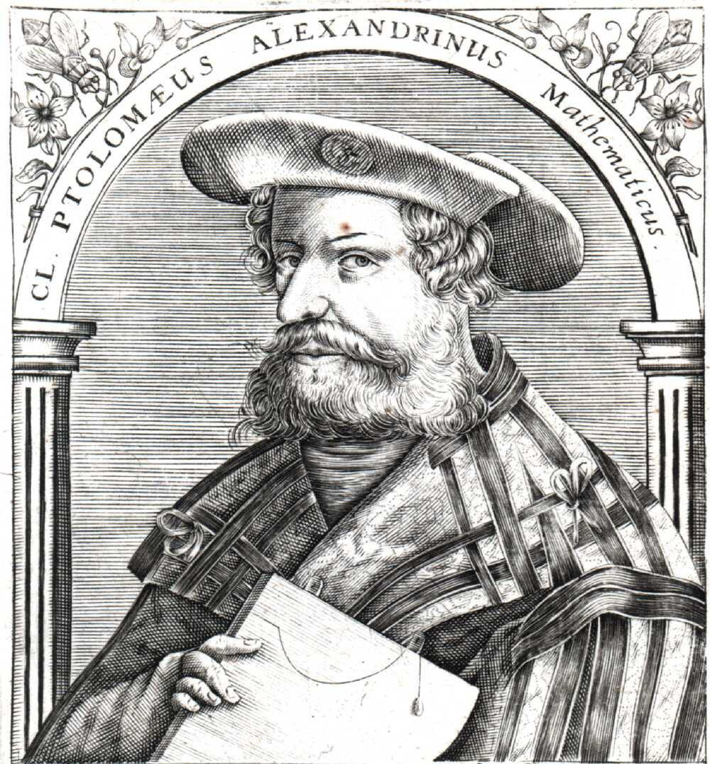 Représentation de Ptolémée, gravure allemande du XVIe siècle