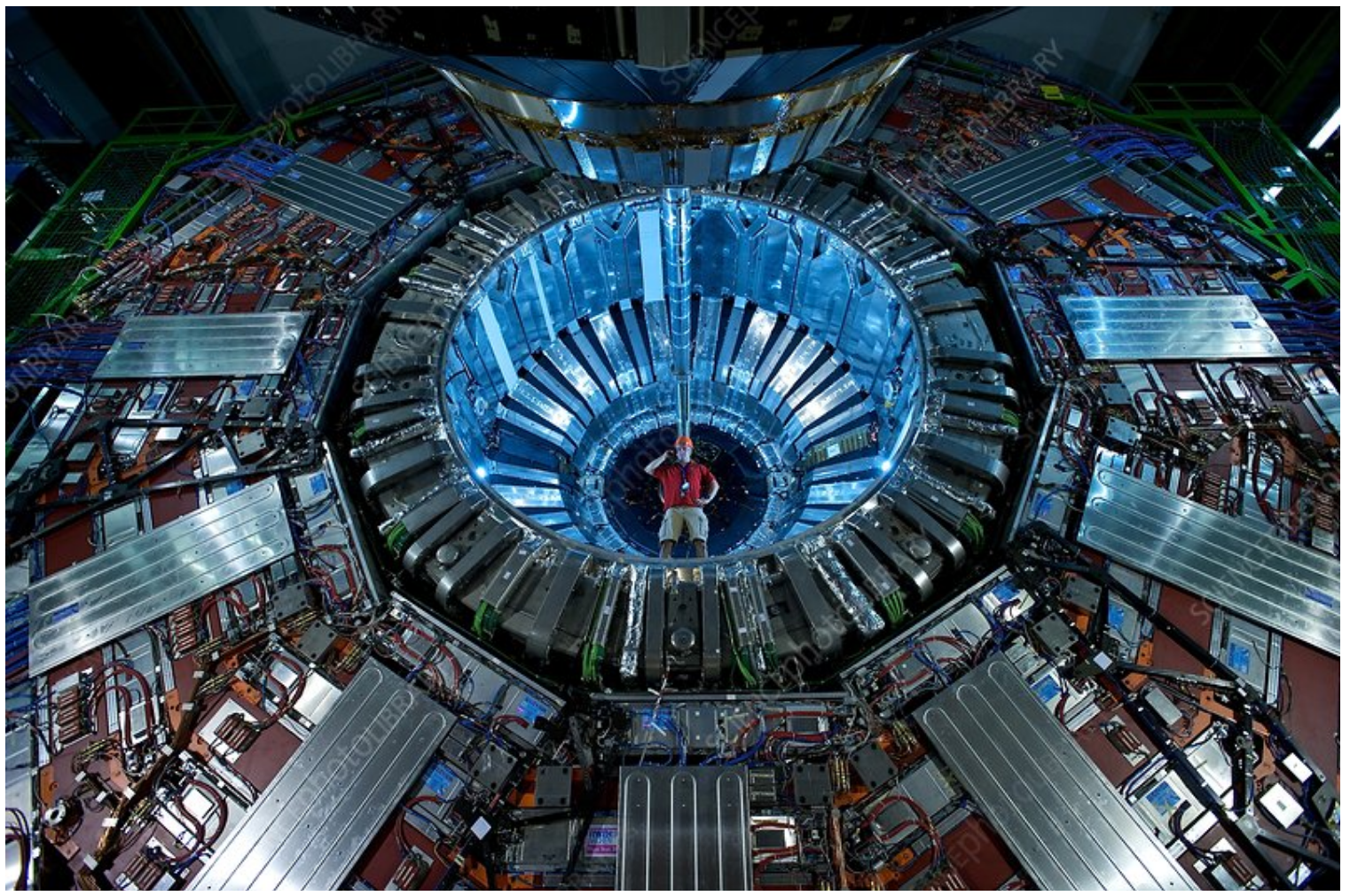 Le détecteur de particules de l’expérience CMS installée sur le LHC au CERN