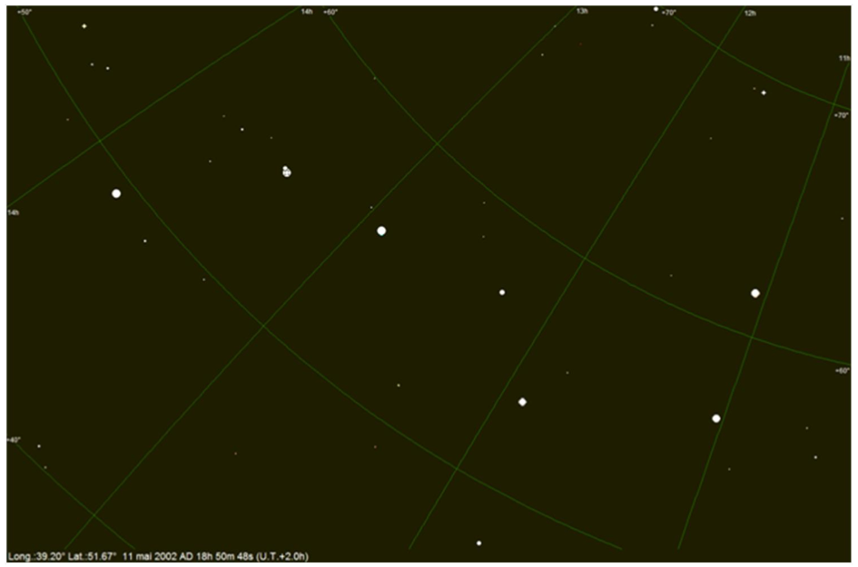 La Grande Ourse dans un ciel pollué : on distingue les étoiles jusqu’à la magnitude 3.