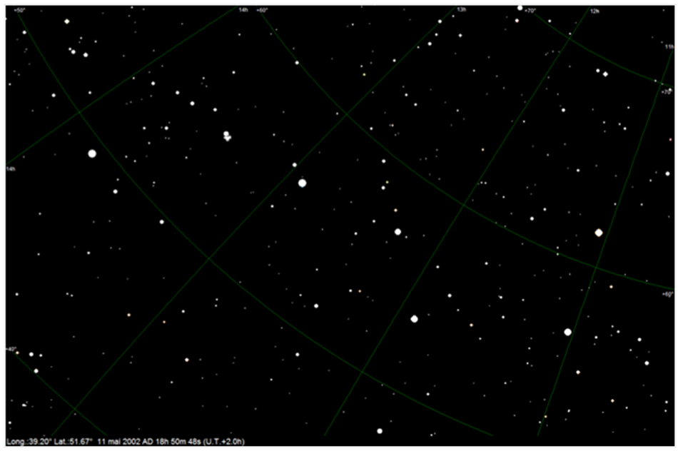 La Grande Ourse dans un très bon ciel : on distingue les étoiles jusqu’à la magnitude 6.