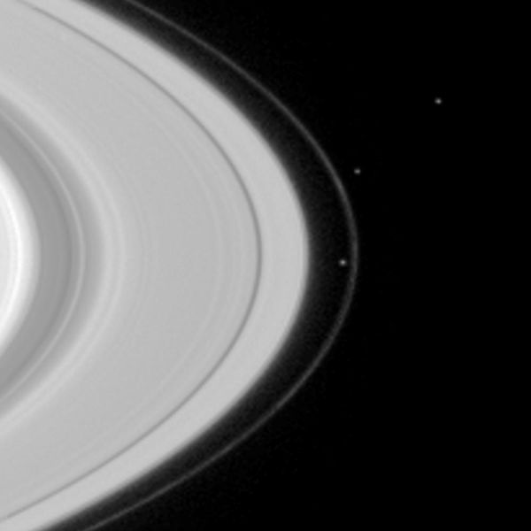 Anneaux externes de Saturne, Prométhée, Pandore et Epiméthée